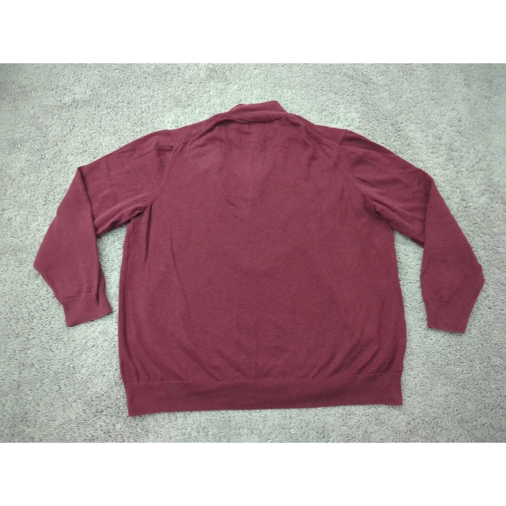 Vineyard Vines Sweater Mens XXL Red 1/4 Zip Pullover Long‎ Sleeve Logo Knit - Picture 7 of 8